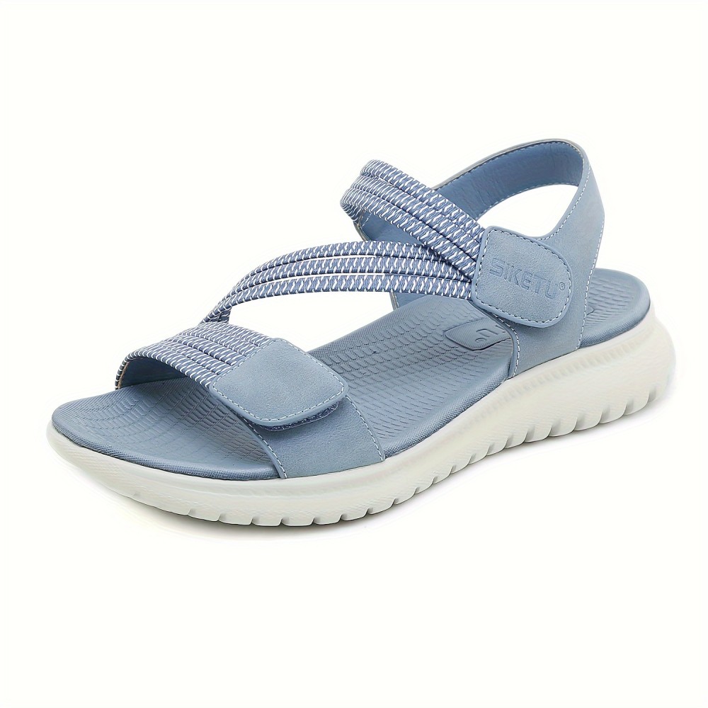 Women's Comfy Flat Sports Sandals - Open Toe Ankle Strap Shoes for Casual Outdoor Wear