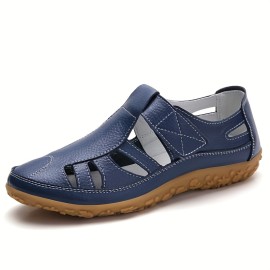 Women's Retro Closed Toe Flat Sandals - Non Slip Casual Outdoor Shoes