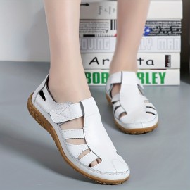 Women's Retro Closed Toe Flat Sandals - Non Slip Casual Outdoor Shoes