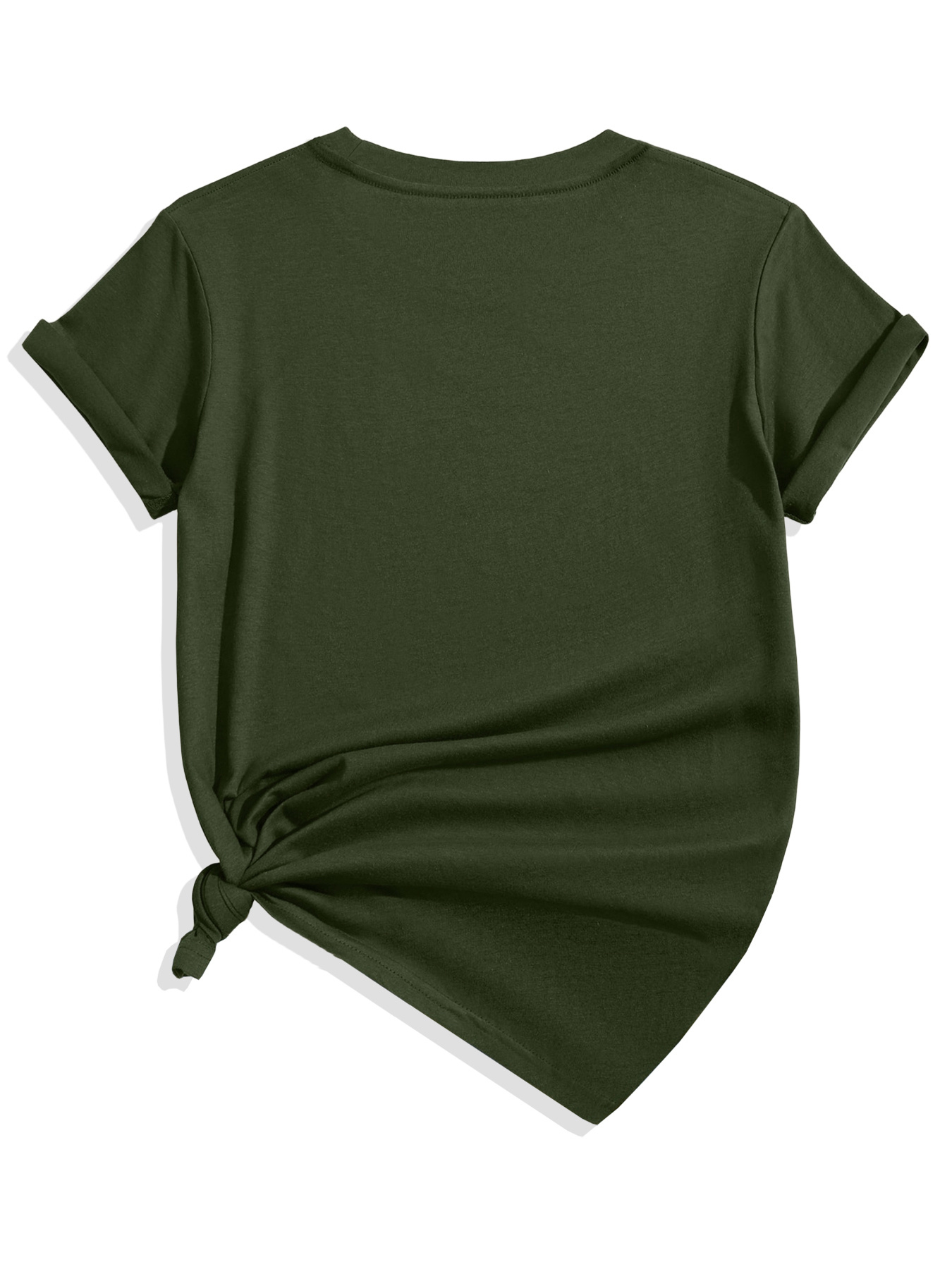 solid color casual t shirt v neck short sleeves stretchy versatile sports tee womens tops details 1