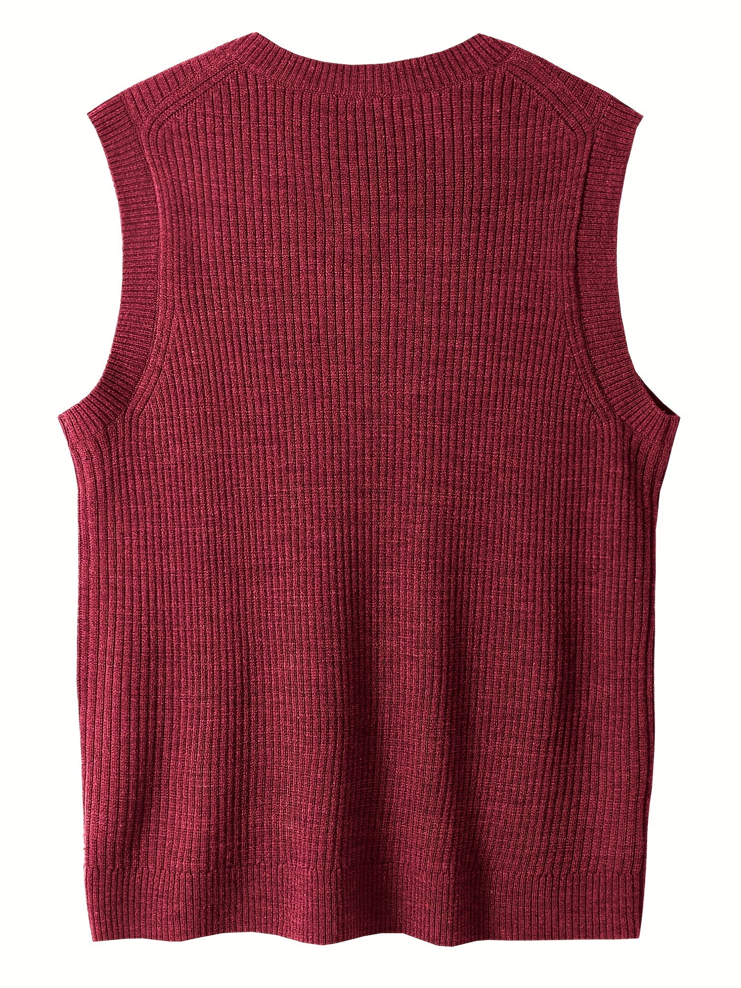 mens v neck sweater vest pullover solid color sleeveless sweaters vest preppy style details 15