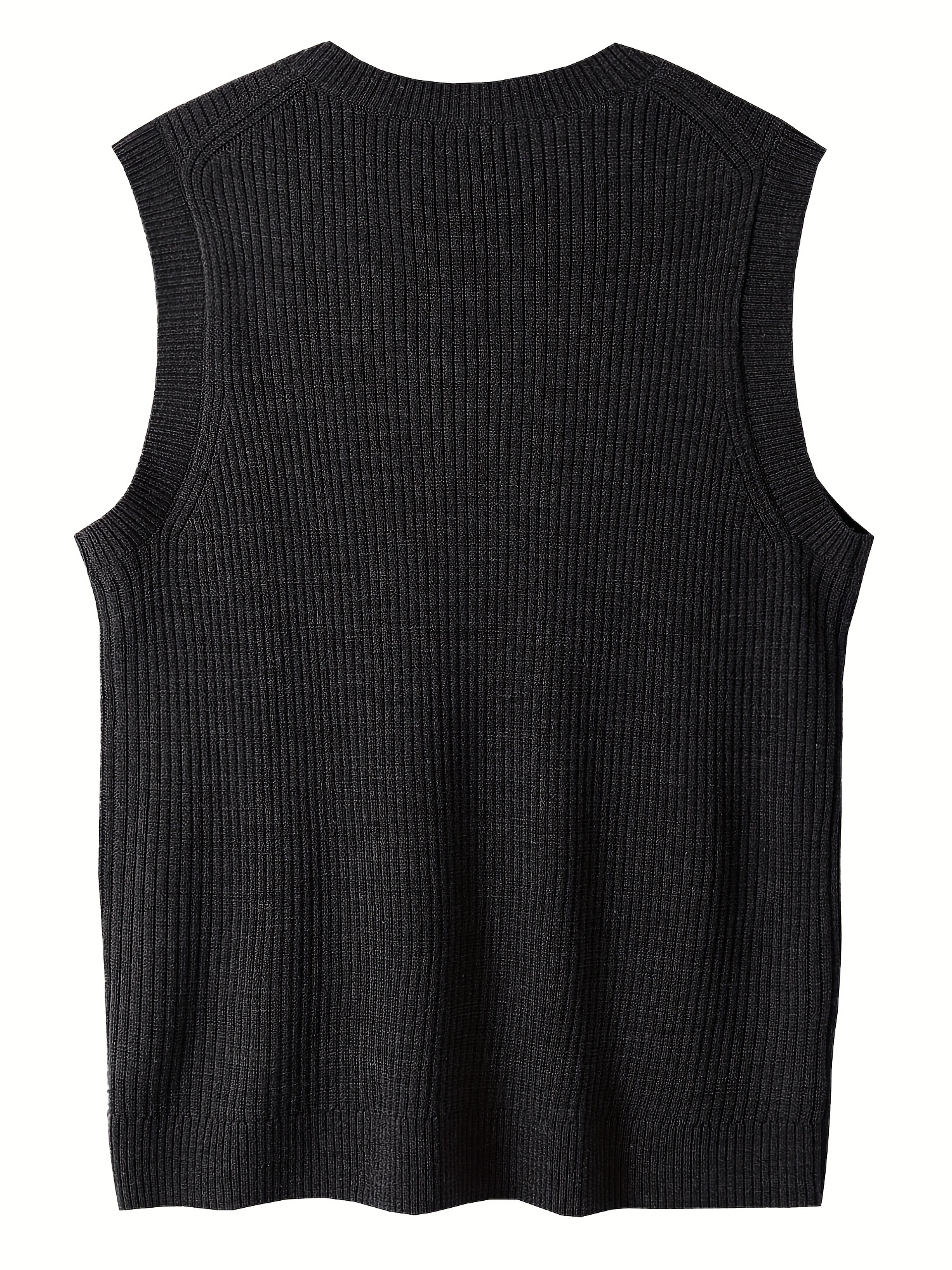 mens v neck sweater vest pullover solid color sleeveless sweaters vest preppy style details 33