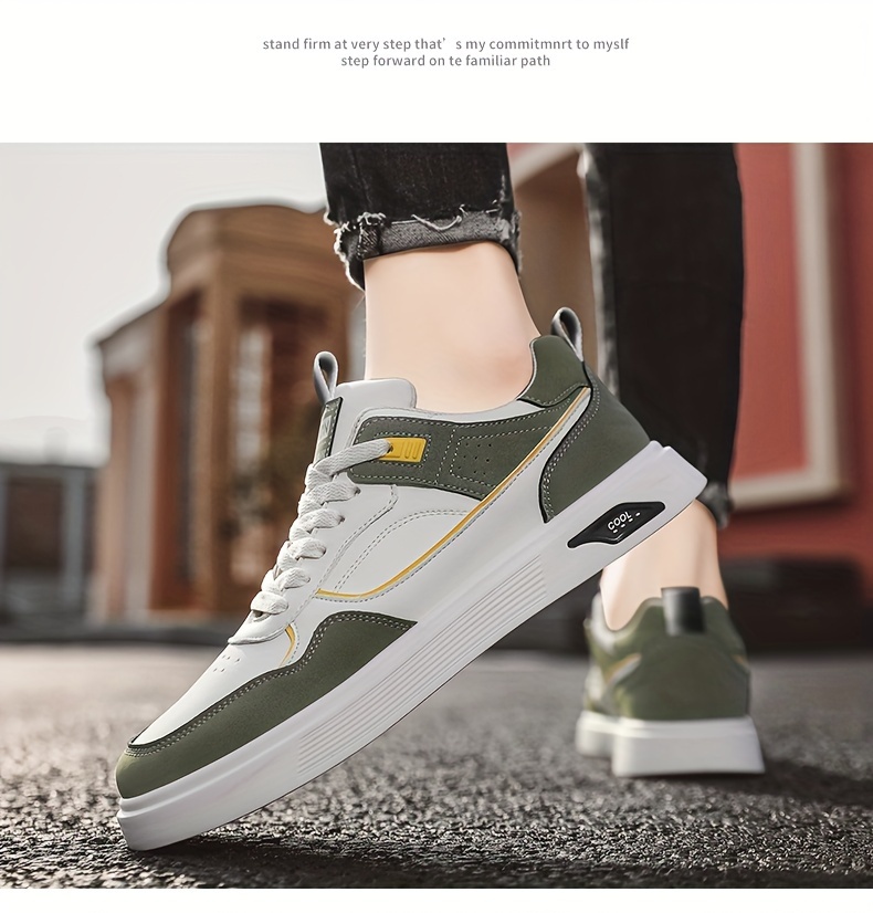 colour block skateboard shoes men s trendy street style details 0