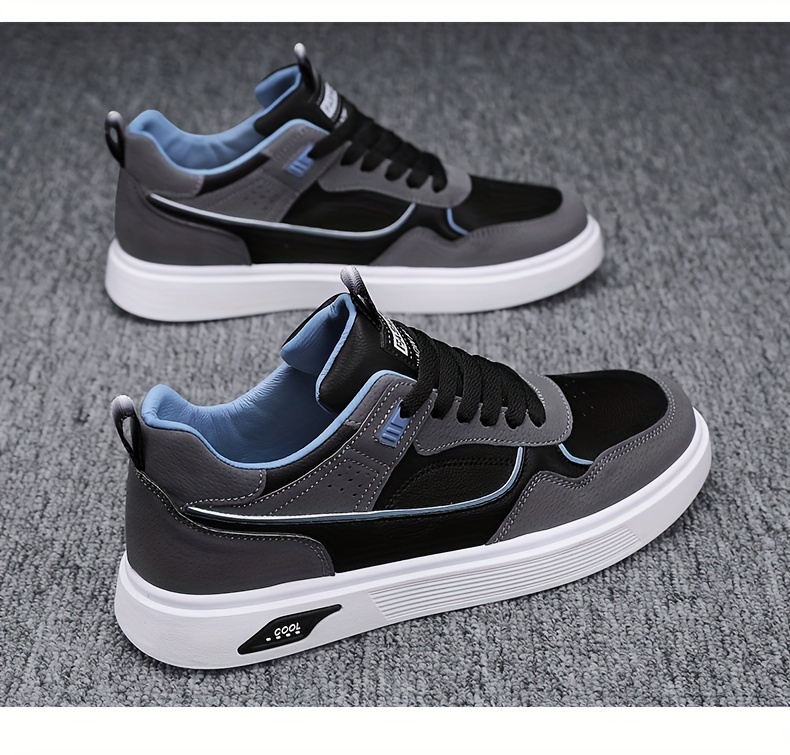 colour block skateboard shoes men s trendy street style details 11